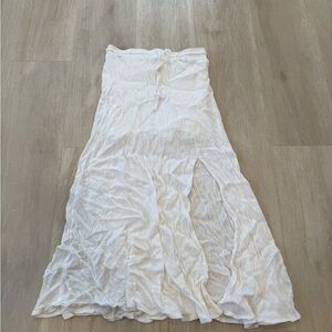 White Maxi A-Line Coverup